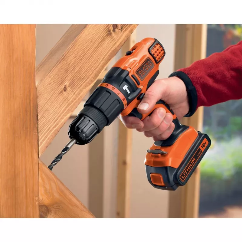 Pistolinė rankena gręžtuvas Black & Decker BDCH188N-XJ 1350 RPM, 18V