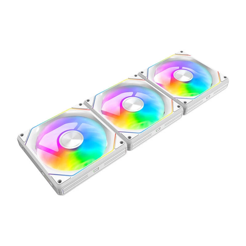 Aušinimo ventiliatorių rinkinys Darkflash Gauss G24 3 vnt. Balti 120 mm