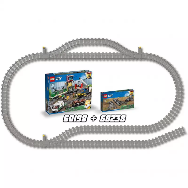 LEGO City 60238 – geležinkelio iešmas ir priedai žaidimų rinkiniams