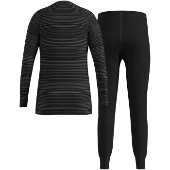 Odlo Set long ACTIVE WARM ECO SET vaikiškų apatinių drabužių komplektas, dydis 140 cm, juoda ir pilka