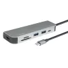 LogiLink UA0343 USB-C kelių prievadų centras, aliuminis, USB 3.2 2nd Gen