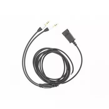 Garso adapterio laidas Tellur QD į 2×3,5 mm lizdą, 2,2 m, juodas