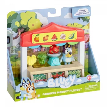 Žaislų figūrėlių rinkinys TMTOYS Mini Bluey Grocery store BLU17555 – mini personažų rinkinys vaidmenų žaidimams
