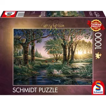 Dėlionė Schmidt Spiele Terry Redlin „Morning Magic at the Pond“ – 1000 dalių