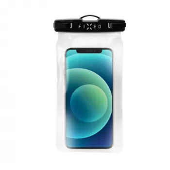 Vandeniui atsparus universalus mobiliojo telefono dėklas FIXED Fixed Float – juodas, universalus, vandeniui atsparus užvalkalas