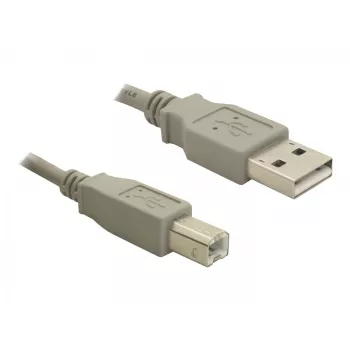USB kabelis DeLOCK 82216 USB 2.0 3m USB A USB B pilkas