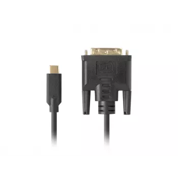 Vaizdo kabelio adapteris LANBERG CA-CMDV-10CU-0030-BK, USB Type-C į DVI-D, 3 m, juodas