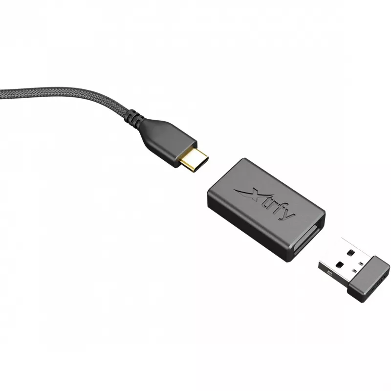 Xtrfy M8 belaidė/laidinė žaidimų pelė 400-26000 CPI žemas priekis itin lengva unikali (M8W-BLACK)