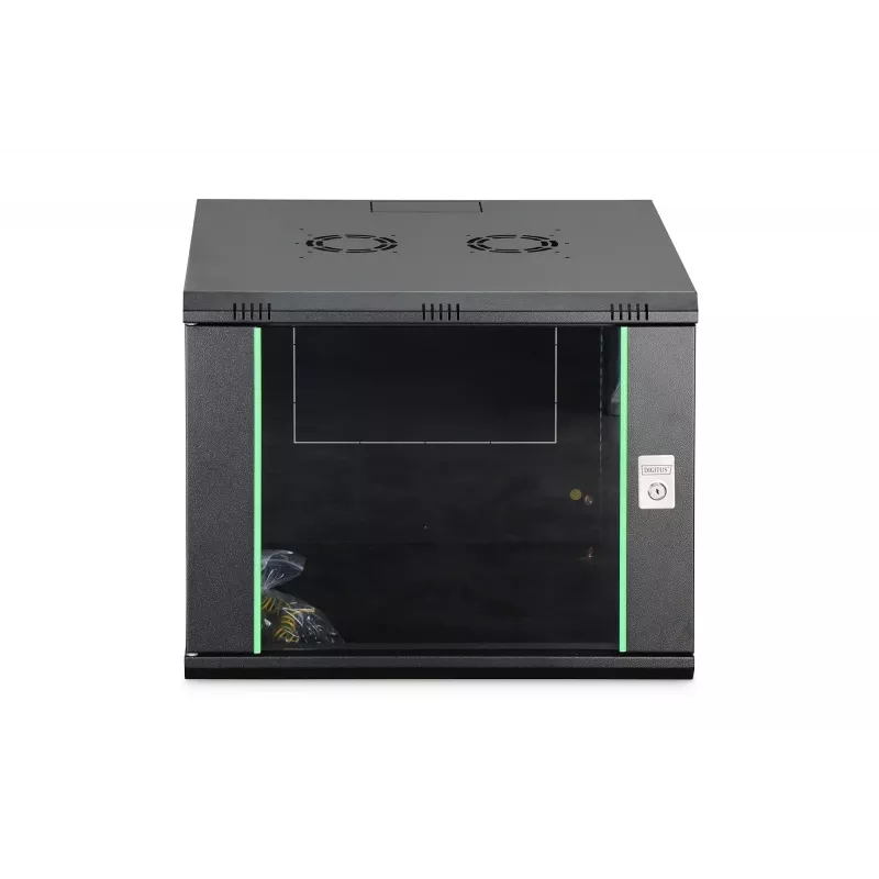 DIGITUS Dynamic-N sieninis tinklo spintos korpusas 9U 19 col. 600x600 mm, IP20, su raktiniu užraktu, nesurinktas
