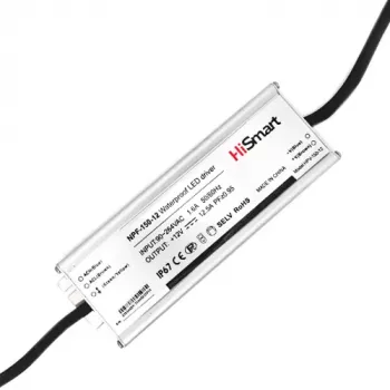 Hismart NPF-150-12 perjungimo maitinimo šaltinis, 12 V, 12.5 A, 150 W, IP67