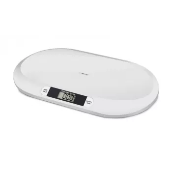 Elektrinės kūdikių svarstyklės ESPERANZA EBS019 – talpa 0,03–20 kg, padala 0,01 kg, didelis LCD ekranas 60×25 mm, balta
