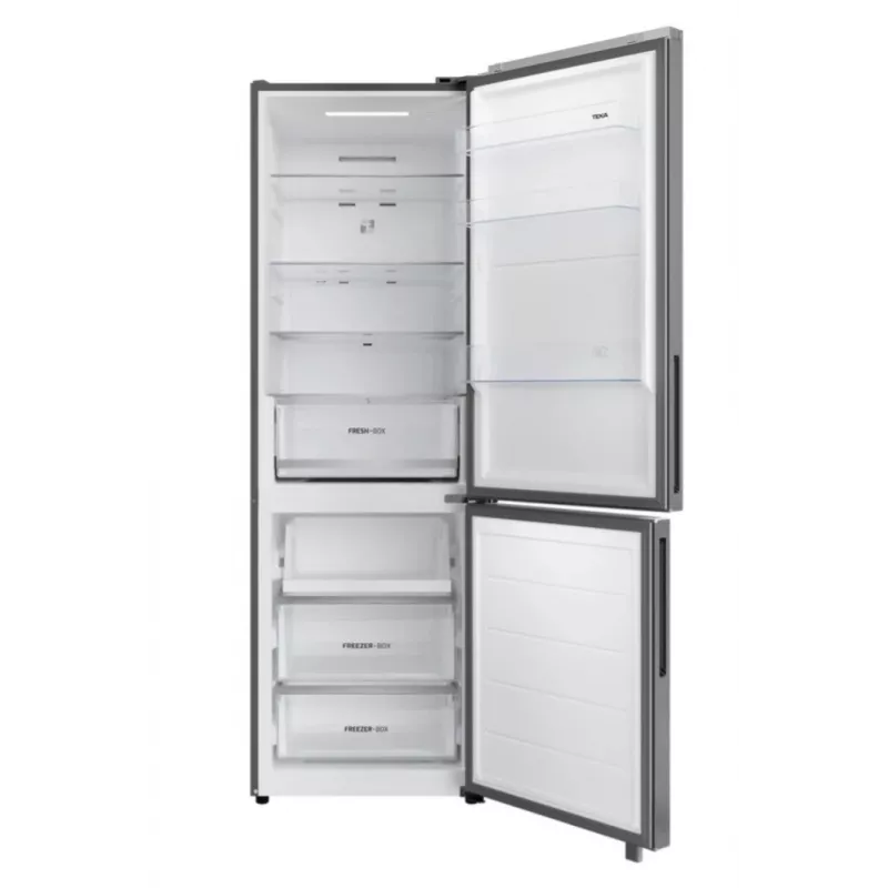 Laisvai pastatomas šaldytuvas-šaldiklis TEKA RBF 54650 SS XL, nerūdijantis plienas, 401 L bendras, apatinis šaldiklis, No Frost, jutiklinis valdymas