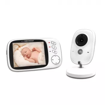 Vaizdo kūdikio monitorius ESPERANZA EHM002 kamera 3,2 colio ekranas, 320×240, 50 m atstumas, LiPo 750 mAh, baltas