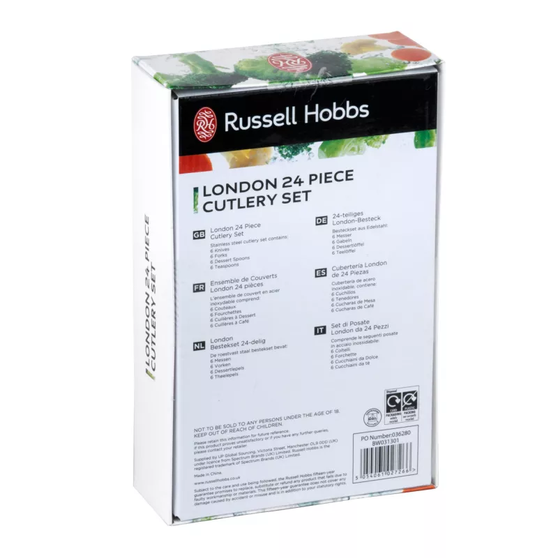 Stalo įrankių rinkinys Russell Hobbs BW031302EU7 – 24 vnt. nerūdijantis plienas