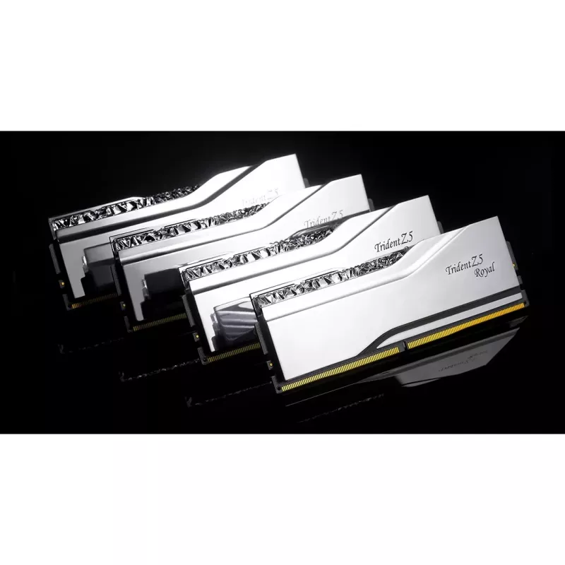 DIMM 32 GB DDR5-7600 (2x 16 GB) Dual-Kit, Arbeitsspeicher silber, F5-7600J3646G16GX2-TR5S, Trident Z5 Royal, INTEL XMP