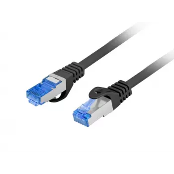 Tinklo kabelis LANBERG PCF6A-10CC-0050-BK Cat6a F/UTP RJ-45 0,5 m juodas