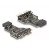 DeLOCK 60045 lyties keitiklis 9 kaiščių USB 2.0 2 x 9 kaiščių šukos Juoda