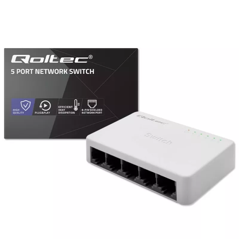 Tinklo jungiklis 5xRJ45 100Mbps LAN