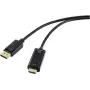 HDMI jungiamasis laidas DisplayPort kištukas 1.00 m Juoda RF-5179186 PVC apvalkalas