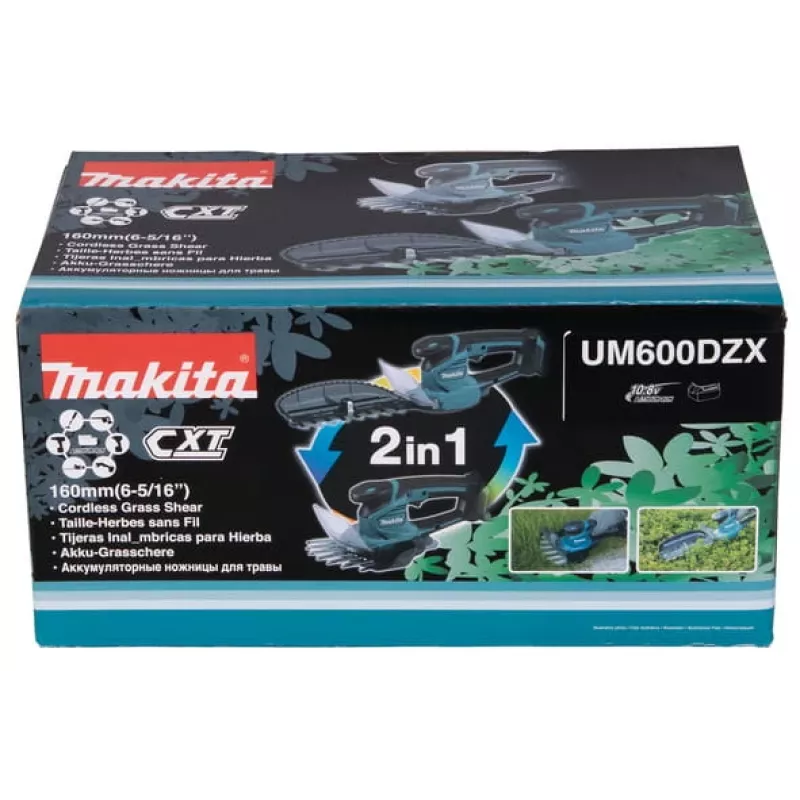 Belaidis žoliapjovės antgalis Makita UM600DZX, juodas/mėlynas, 12 V