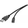 USB 2.0 laidas Renkforce 1574809, 3 m, juodas, A–A duomenims ir įkrovimui
