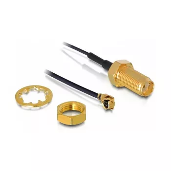 Jungiamasis laidas DeLOCK 88417 I-PEX M SMA F, 0,35 m, juodas