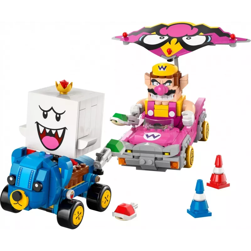 LEGO 72038 Super Mario Mario Kart Wario King Buu Huu – konstrukcinis žaidimų rinkinys su veikėjų figūrėlėmis ir trasos elementais