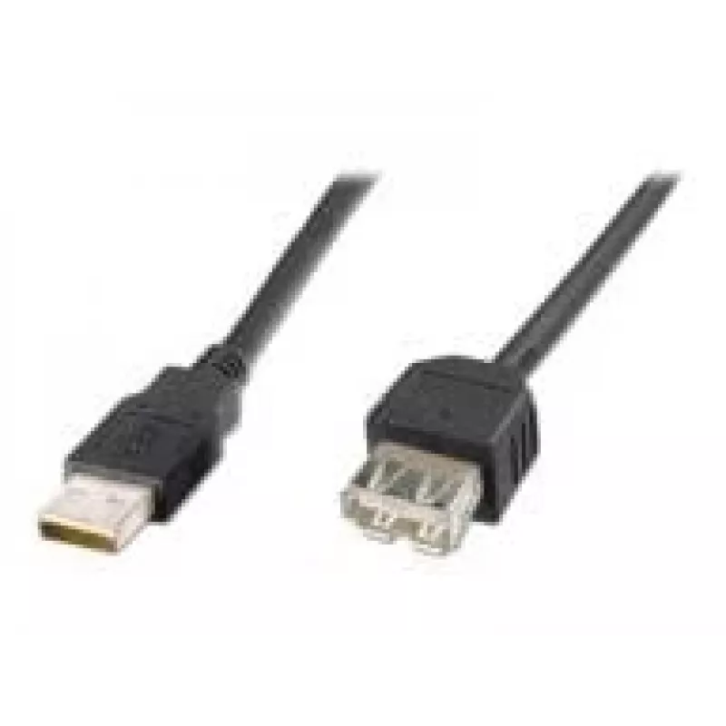 Digitus ASSMANN Basic USB ilginamasis kabelis, USB A (M) - USB A (M), 3 m, USB 2.0, juodas (AK-300200-030-S)