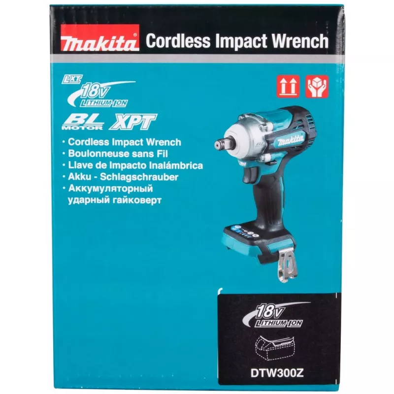 Makita DTW300Z akumuliatorinis smūginis suktuvas 3200 RPM 330 Nm 18V (be akumuliatoriaus ir įkroviklio)