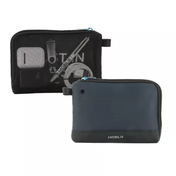 Mobilis 005038 rankinė/antpetinė krepšė juoda mėlyna unisex užtrauktuku