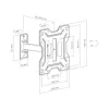 Sbox LCD-421 pilno judesio TV laikiklis (23-43 col./30kg/200x200)