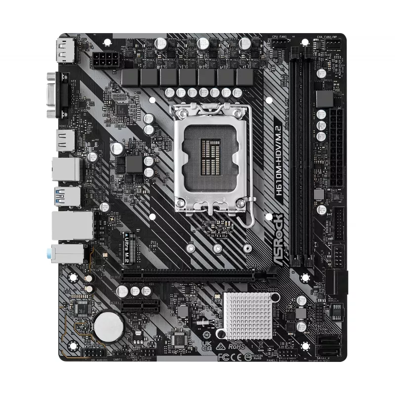 ASRock H610M-HDV/M.2 R2.0 LGA1700 DDR4 Micro-ATX pagrindinė plokštė