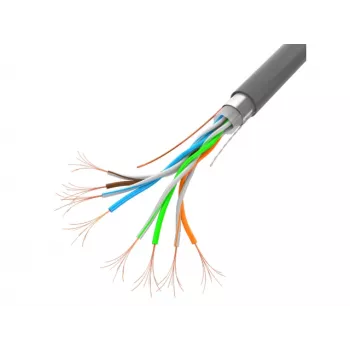 Tinklo kabelis LANBERG LCF5-11CC-0305-S Cat5e F/UTP, 24 AWG CCA, 305 m, pilkas