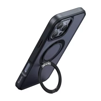 Apsauginis dėklas McDodo PC-4933 su MagSafe ir integruotu stovu, skirtas iPhone 16 Pro Max, juodas