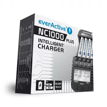 EVERACTIVE NC-1000 PLUS sieninis baterijų įkroviklis
