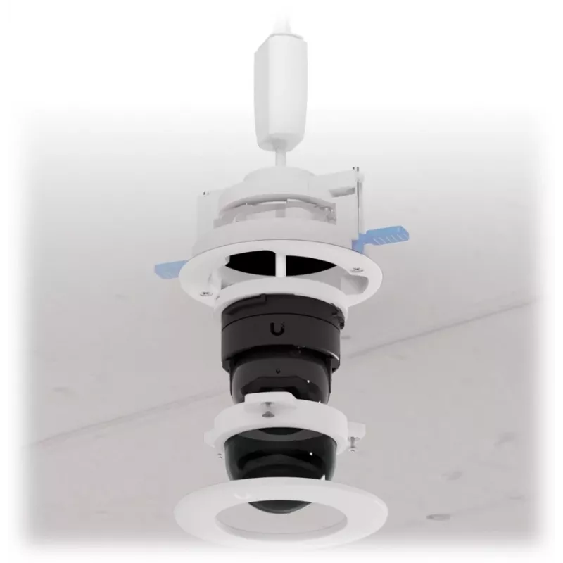 TVirtinimo rinkinys Ubiquiti UACC-G5-Dome-Ultra-FM-SB-W patalpų įleidžiamas kupolinėms kameroms, baltas, 10 cm skersmuo