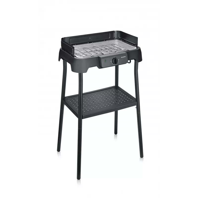 Elektrinis stalinis grilis SEVERIN PG 8594 – 2000 W, stačiakampės grotelės, juodos spalvos