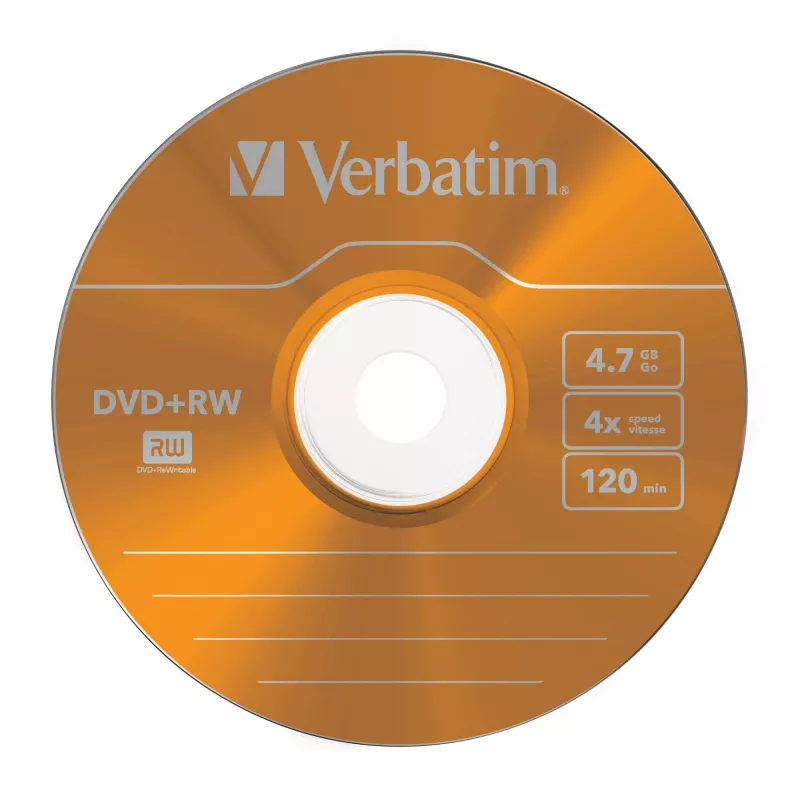 VERBATIM 43297 DVD+RW ploname dėkle 5 vnt. 4,7 GB 4x spalvoti