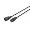 Digitus ASSMANN maitinimo prailginimo laidas - IEC 60320 C14 į IEC 60320 C13 - 250 V AC - 1,2 m - liejinis - juodas (AK-440201-012-S)