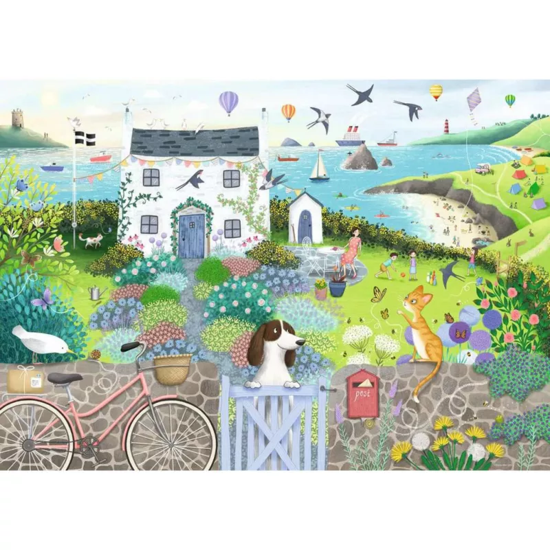 Dėlionė Ravensburger Coastal Cottage 1000 vnt, 700 mm plotis, 2 mm storis