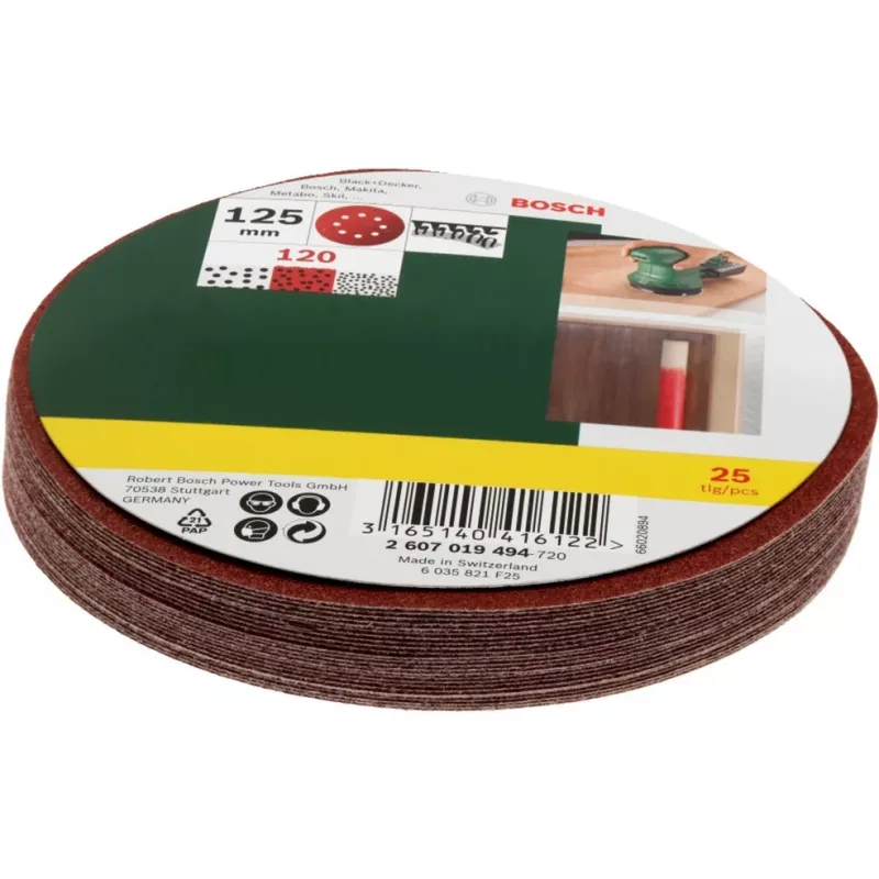 Šlifavimo lakštų rinkinys Bosch 2 607 019 494 – 25 vnt. šlifavimo popieriaus