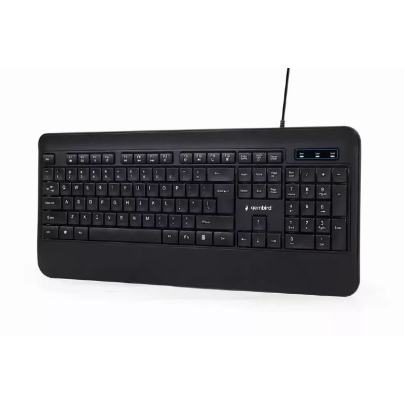 Gembird KB-UML-03 klaviatūra, multimedija, USB, ENG, juoda