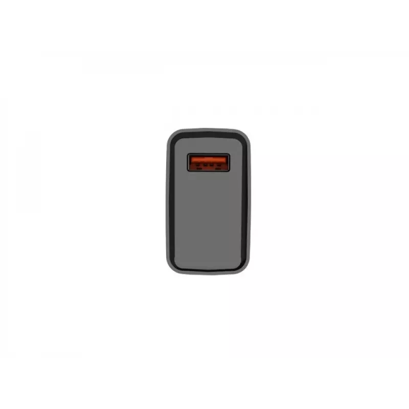 NATEC Ribera universalus greitojo įkrovimo sieninis kroviklis — 18 W (5–15 V, iki 3 A), 1× USB-A, Huawei FCP/SCP, juodas