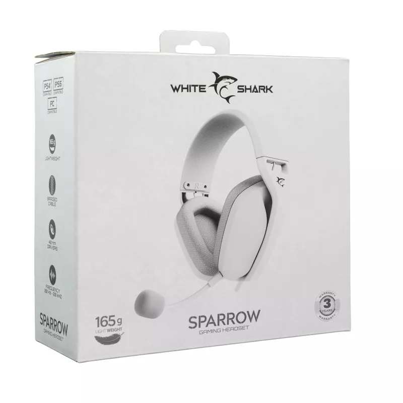 Ausinės White Shark GH-2443 Sparrow White