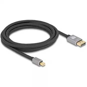 Delock - DisplayPort kabelis - Mini DisplayPort (M) į DisplayPort (M) - DisplayPort 1.4 - 3,0 m - Palaiko 8K 60 Hz - Juoda, Pilka (81093)