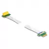 DeLOCK Riser Card PCI Express x1 vyriškas į x1 lizdą 90° kampu su FPC kabeliu 30 cm