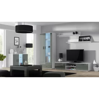 Cama komplektas of two shelves 125cm SOHO baltas matinis