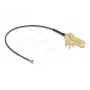DeLOCK antenos kabelis SMA 90° PCB lizdas pravestinis koaksialinis kabelis 0,15 m I-PEX MHF1 juodas auksinis