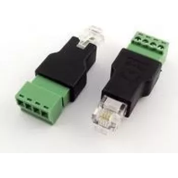 Laidas TK RJ11-Kištukas 6P4C-Gnybtų blokas/Sraigtinis kontaktas - Laidas - Telefonas (STT-RJ11)