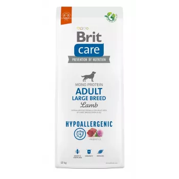Brit Care Hypoallergenic Adult Large Breed ėdaras šunims su ėriena ir ryžiais 12 kg